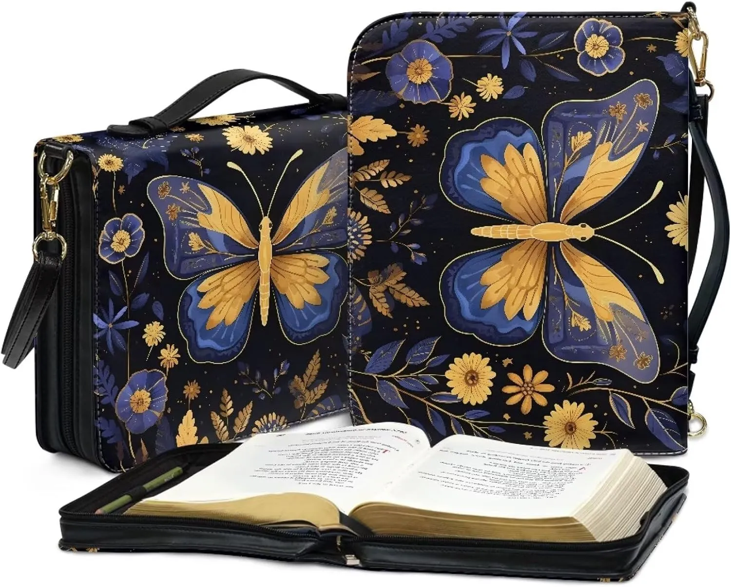 Bible Covers for Women Bible Holder Case Waterproof Bible Protector PU Leather Bible Organizer Bag