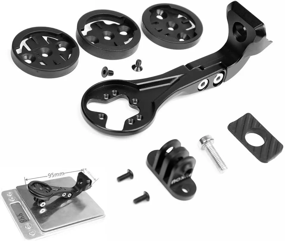 Bicycle Computer Holder Mount For Garmin GPS SLR7/9 Bike Compatible Black ABS 95/105mm Lightw(Short)