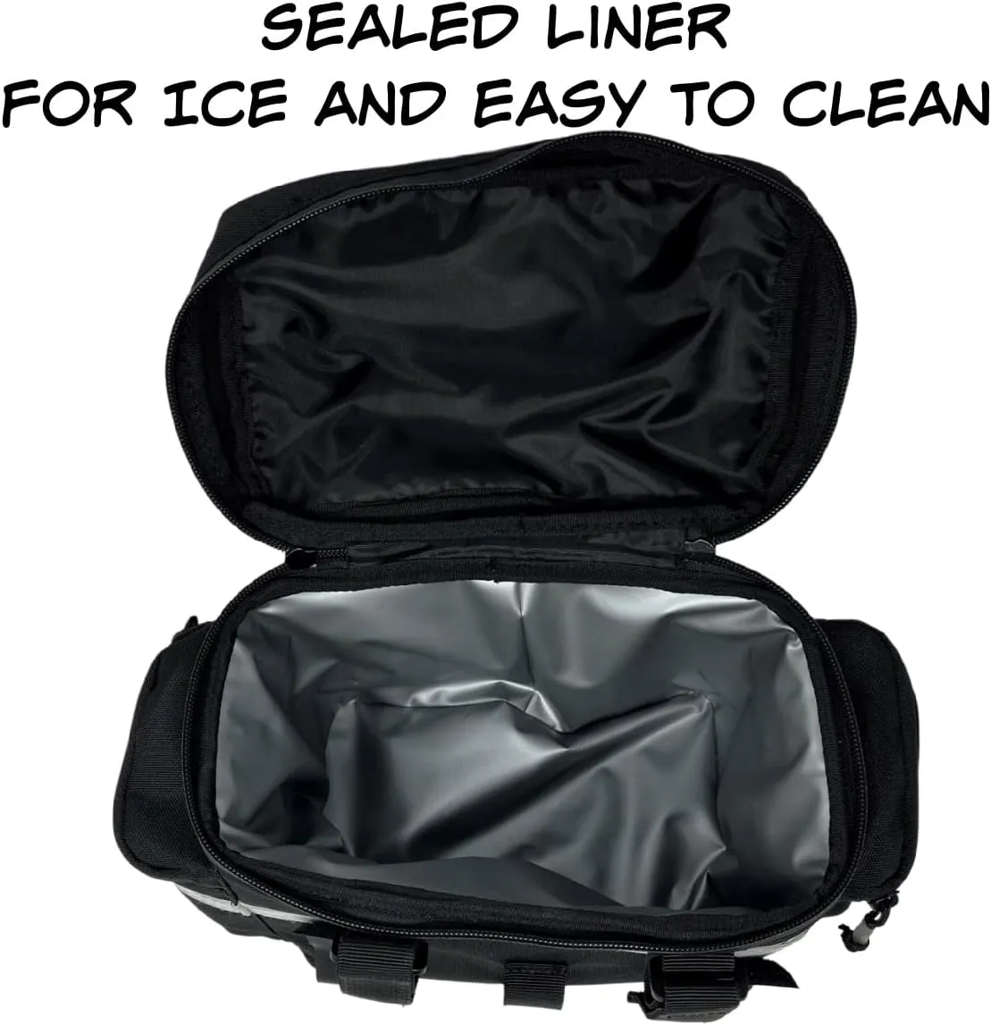 BiKASE Kool Pak Insulated Bike Cooler Bag, Waterproof and Mountable on Rear Rack or Handlebars, with Mesh Pocket and Side Pockets, Perfect Bike Rack Bag with Phone Holder