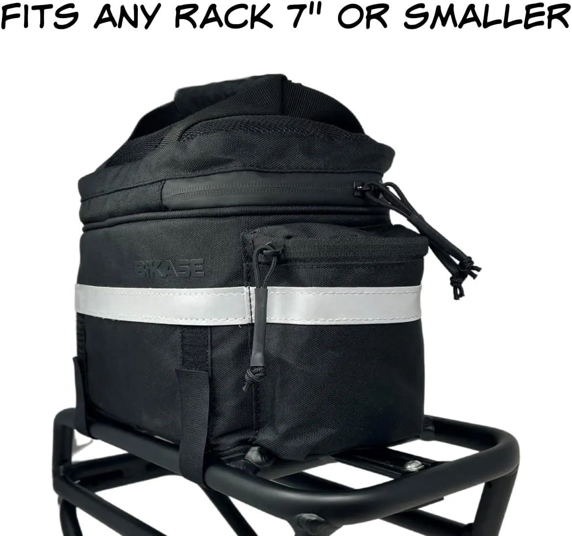 BiKASE Kool Pak Insulated Bike Cooler Bag, Waterproof and Mountable on Rear Rack or Handlebars, with Mesh Pocket and Side Pockets, Perfect Bike Rack Bag with Phone Holder