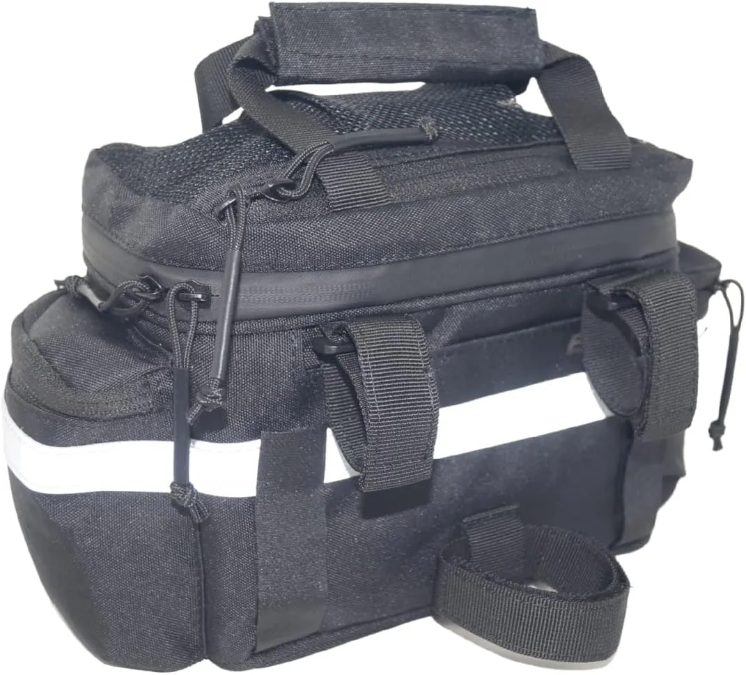 BiKASE Kool Pak Insulated Bike Cooler Bag, Waterproof and Mountable on Rear Rack or Handlebars, with Mesh Pocket and Side Pockets, Perfect Bike Rack Bag with Phone Holder