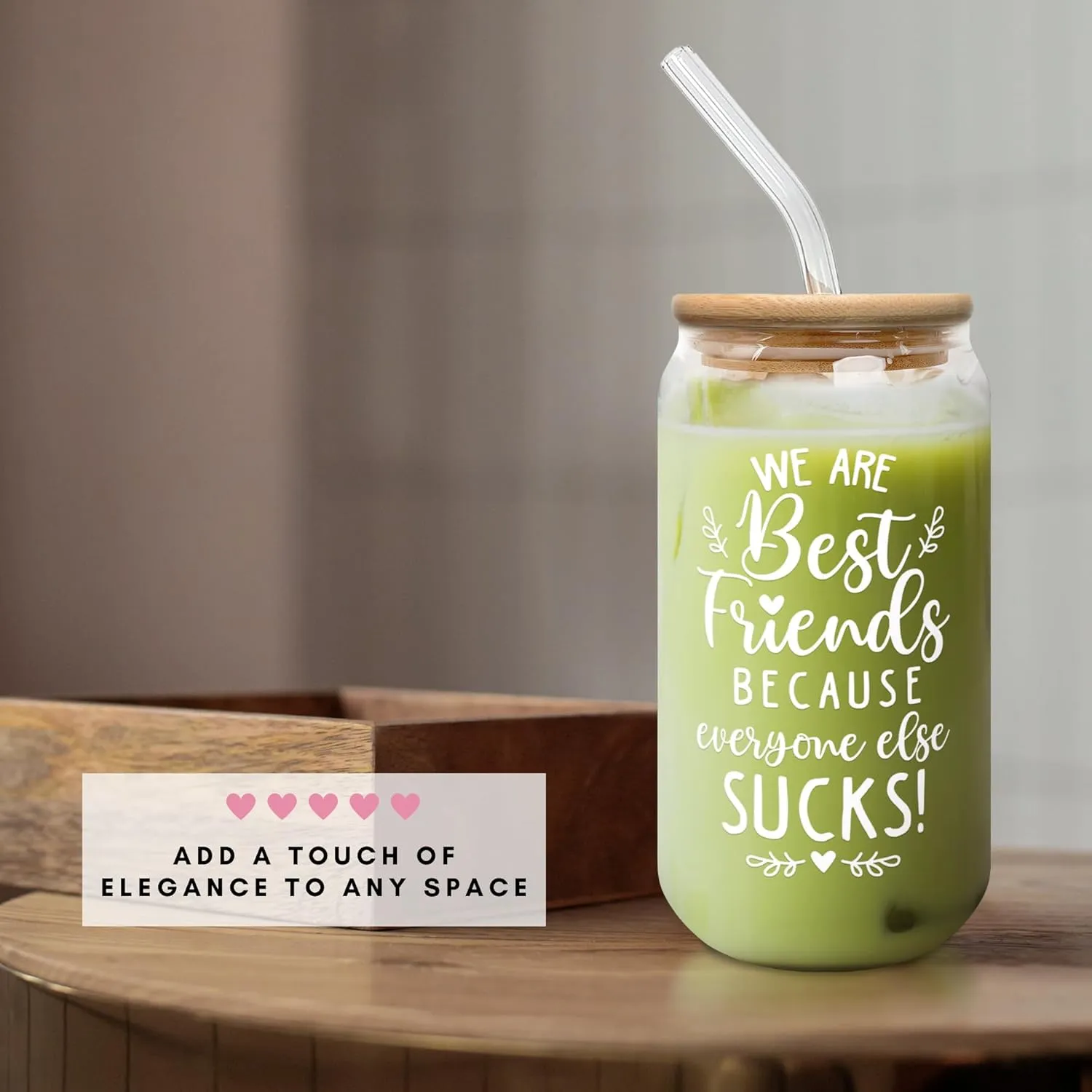 Birthday Gifts for Women Friendship - Birthday Gifts for Friends Female - Mothers Day Gifts for Friends - Friendship Gifts for Women Friends, Gifts for Best Friends, Bestie Gifts - 16 Oz Can Glass