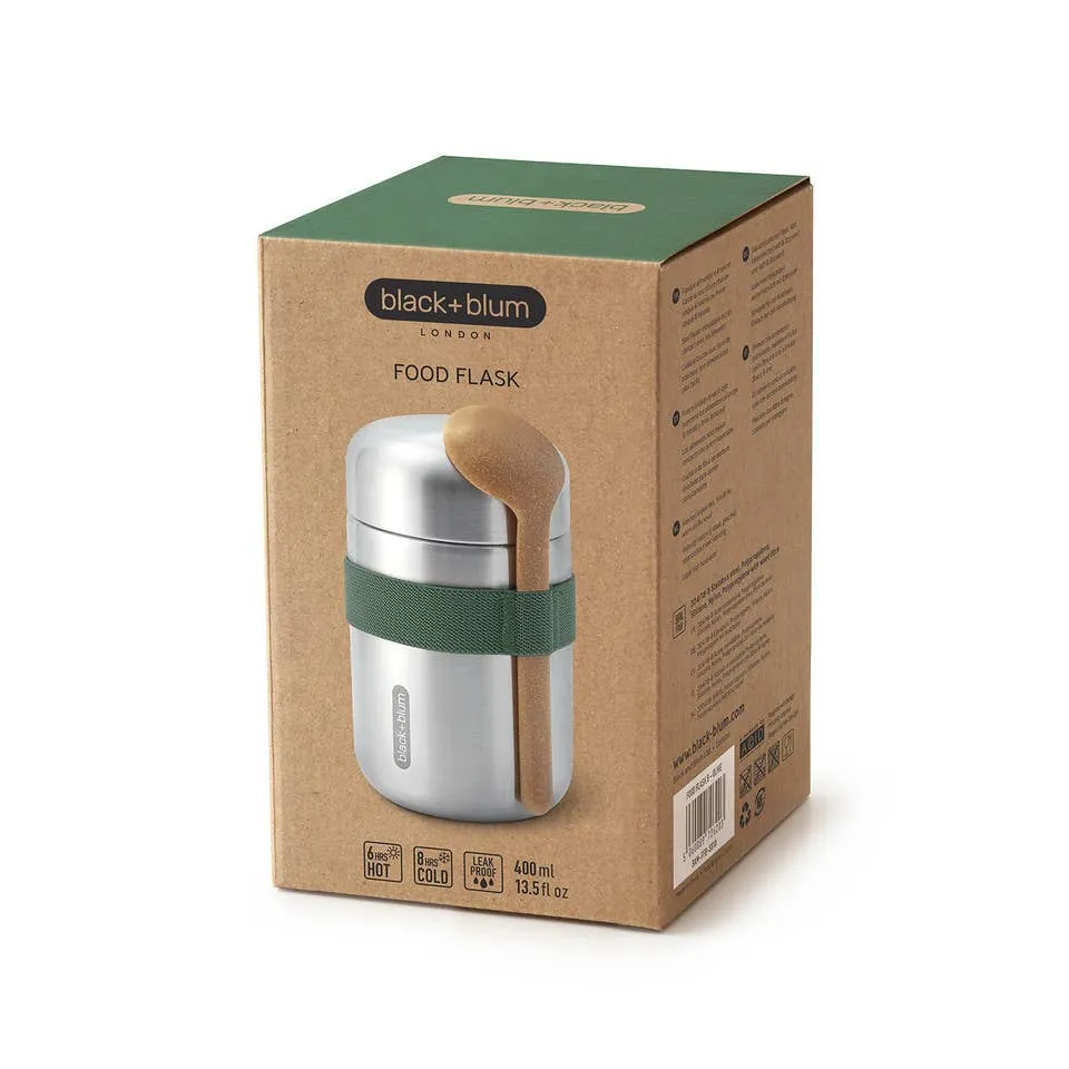 Black Blum - Insulated Flask - Leak Proof Stainless Steel Food Flask: Olive