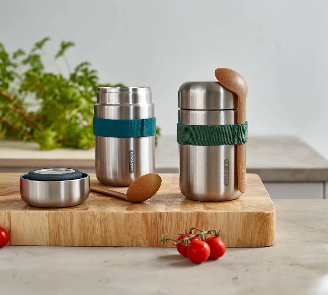 Black Blum - Insulated Flask - Leak Proof Stainless Steel Food Flask: Olive