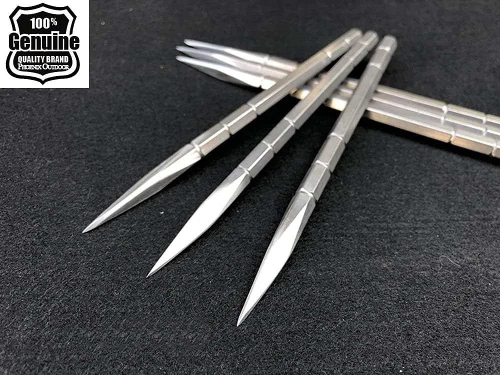 Black Storm Stainless Steel Throwing Knife Spikes Set 3 with Nylon Sheath(White)