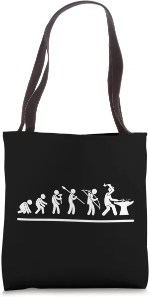 Blacksmith Evolution Funny Blacksmith Tote Bag
