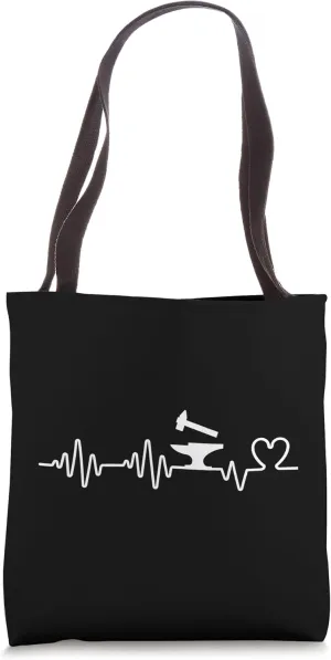 Blacksmith Heartbeat Funny Blacksmith Tote Bag