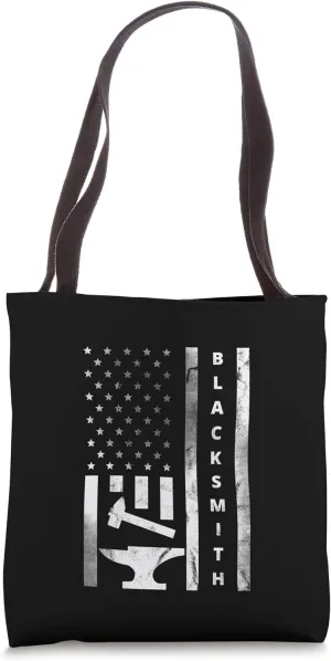 Blacksmith Vintage US Flag Proud Blacksmith Tote Bag