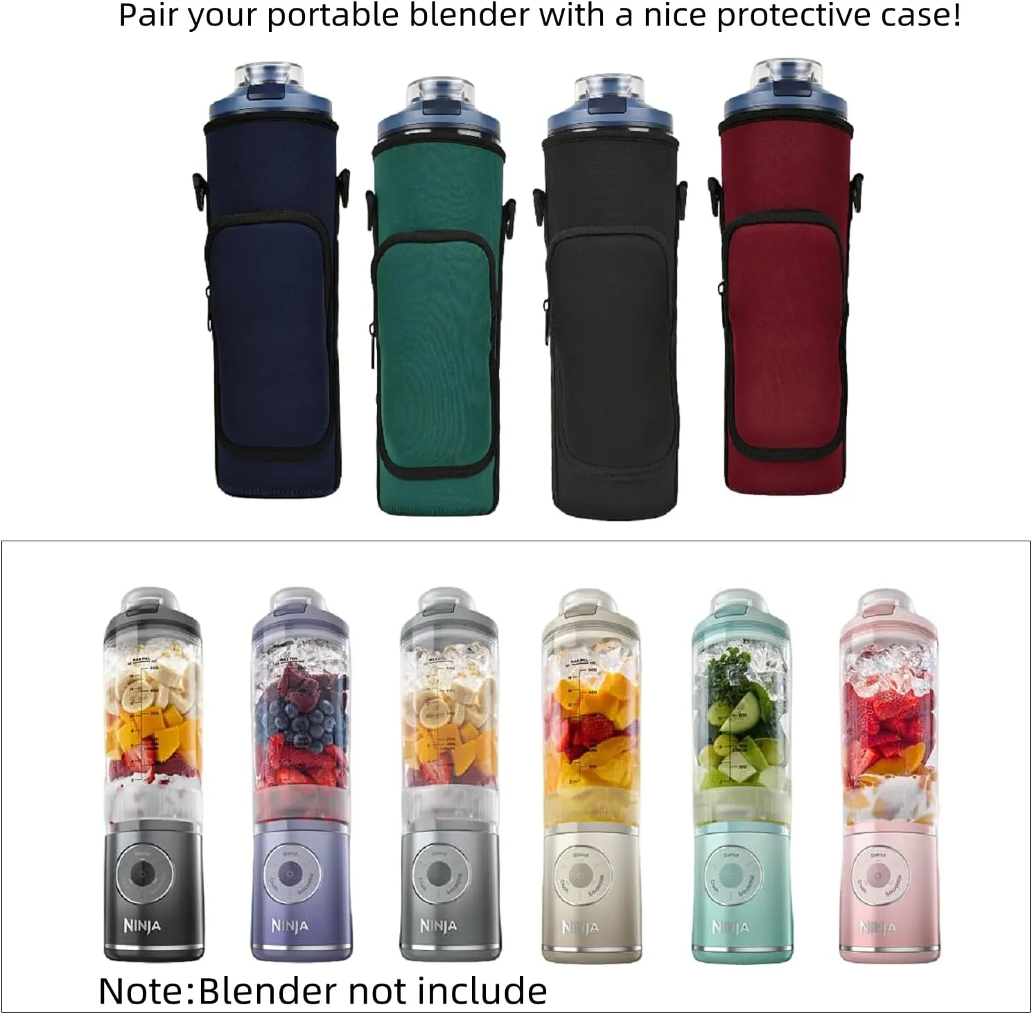 Blast Max Portable Blender Storage Case Bag with Shoulder Strap Compatible With Ninja Blast Max Portable Blender BC251NV/BC251GY/BC251MT/BC251PK/BC251LD/BC251IV (Grass green)