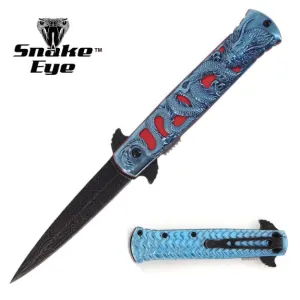BLUE 3D DRAGON STILETTO