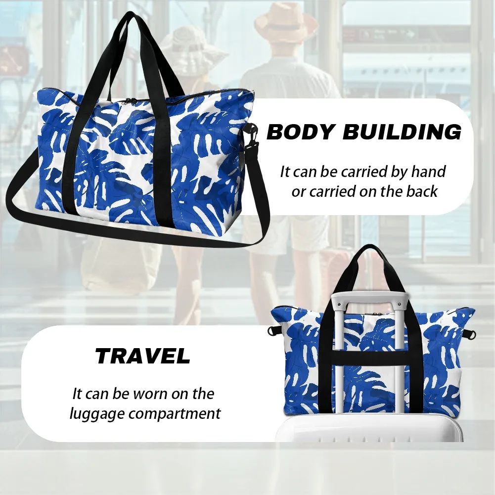 Blue Monstera Lightweight luggage