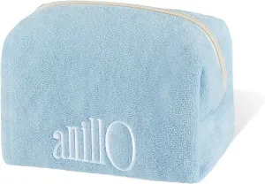 Blue Terry Pouch, Soft Lightweight Travel Pouch, Toiletry Bag, Cosmetic Bag for Skincare, Makeup and Personal care