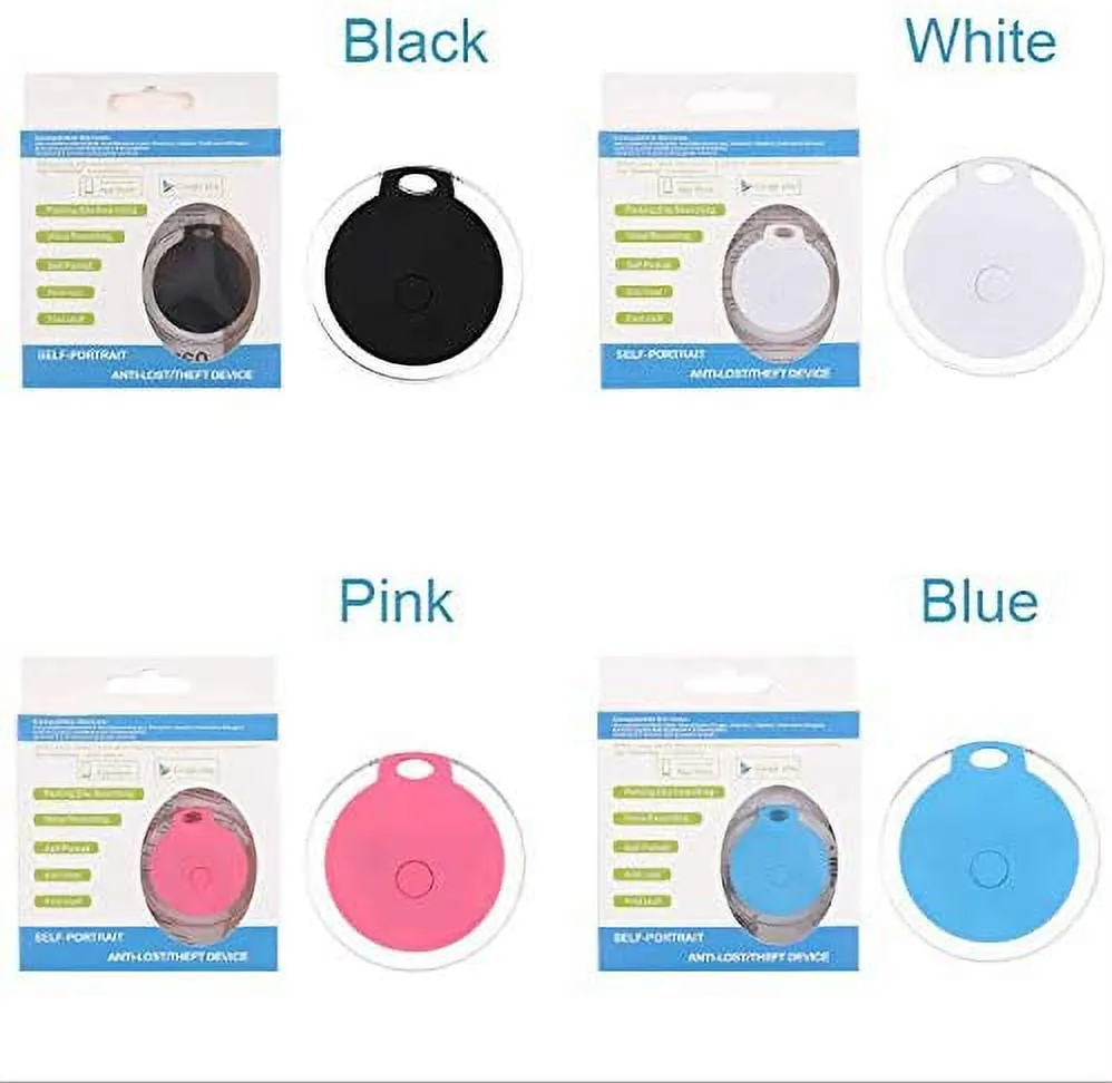 Bluetooth Tracker, 4 PACK Wireless Smart Activity Finder Anti-lost Pet Wallet Phone Key Locator Luggage Reminder GPS Finder Alarm