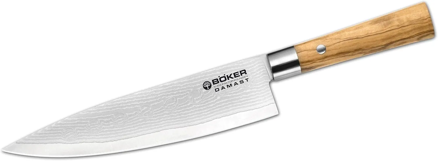 Boker Damascus Olive Wood Chef's Knife