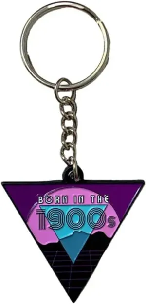 Born in the 1900s Enamel Keychain Millennial Gen X | Retro Triangle Key Holder