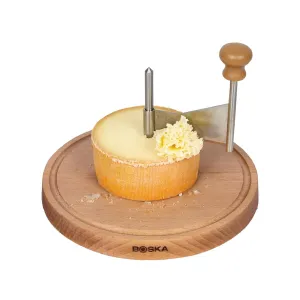 BOSKA Cheese Curler Amigo - The Original with 10-year Warranty - Cheese Wheel for i.a. Tete de Moine, Girolle & Chocolate - Cheese Shaver made of Stainless Steel