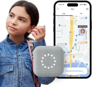 BoT Talk GPS Tracker for Kids - AI-Powered GPS Tracker with Audio, Real-Time Tracking, 2-Way Talk & Alerts - Compact Kids Tracking Device with Monthly Subscription - Designed in Japan