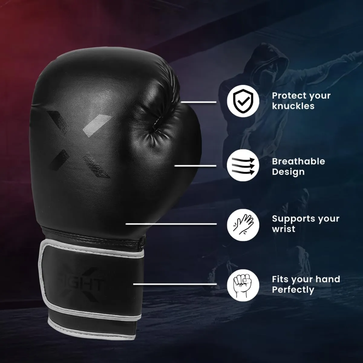 Boxing Gloves MMA Heavy Bag Boxing Gloves for Adults Boxing Practice Gloves Men and Women Lightweight Boxing Gloves for Training & Sparring Gloves Boxing for Kickboxing