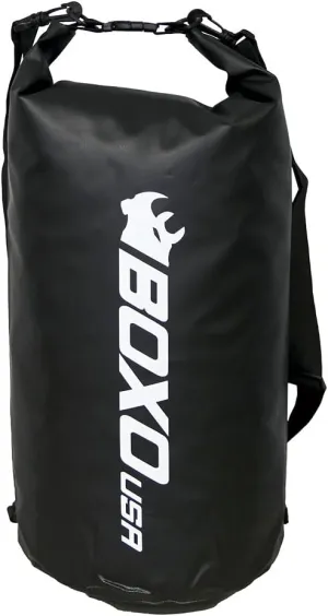 BOXO USA Waterproof Dry Bag - Keeps GearTools Dry - Lightweight 20L Storage, BLACK