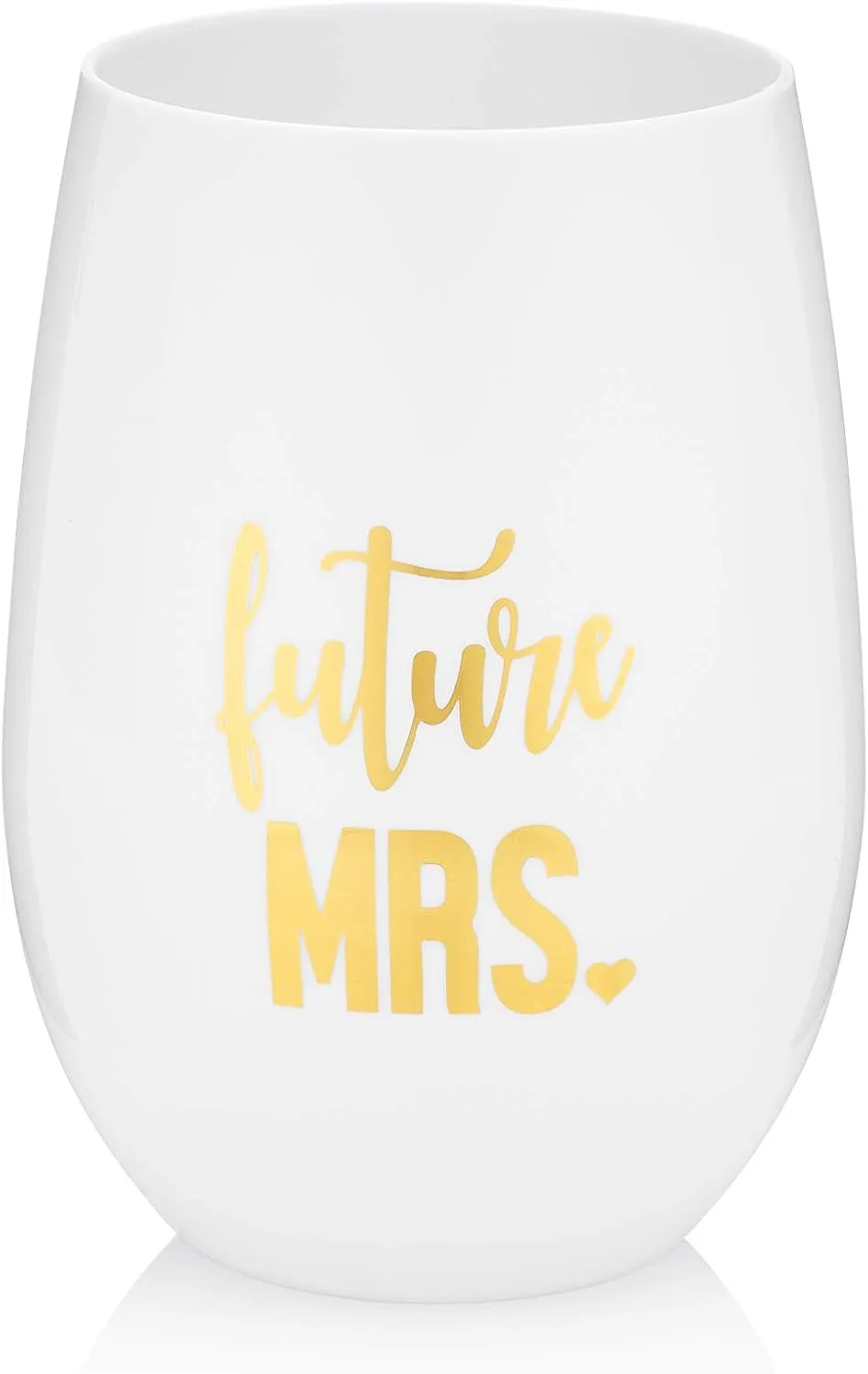 Bridesmaid Proposal Wine Glasses and Bridal Party Gifts - 100% Unbreakable Tritan Plastic with Gold Foil Accents - 16 ounces (Pink Cheers Set, 6)