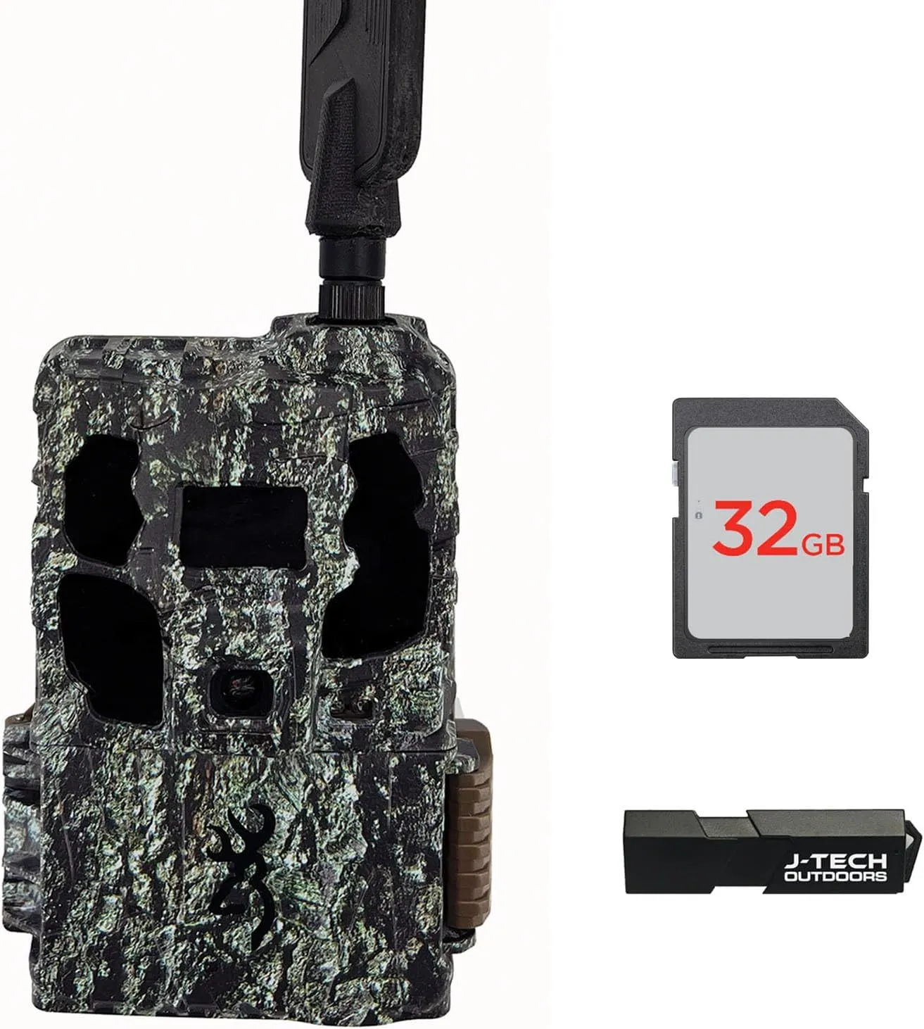Browning Defender Pro Scout Max HD Trail Game Camera Bundle Includes 32GB Memory Card and J-TECH Card Reader (24MP) | BTCPSMHD
