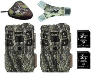 Browning Defender Pro Scout Max Trail Camera Double Bundle with 2pc 32GB SD Card and High-Speed Card Reader with Zipper case