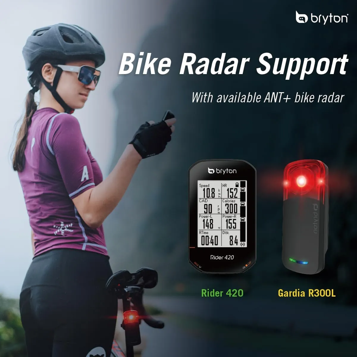 Bryton Rider 420 Wireless GPS Bike/Cycling Computer. Compatible with Bike Radar, 35hrs Long Battery Life, Navigation with Turn-by Turn Follow Track. Bluetooth ANT Bicycle Computer