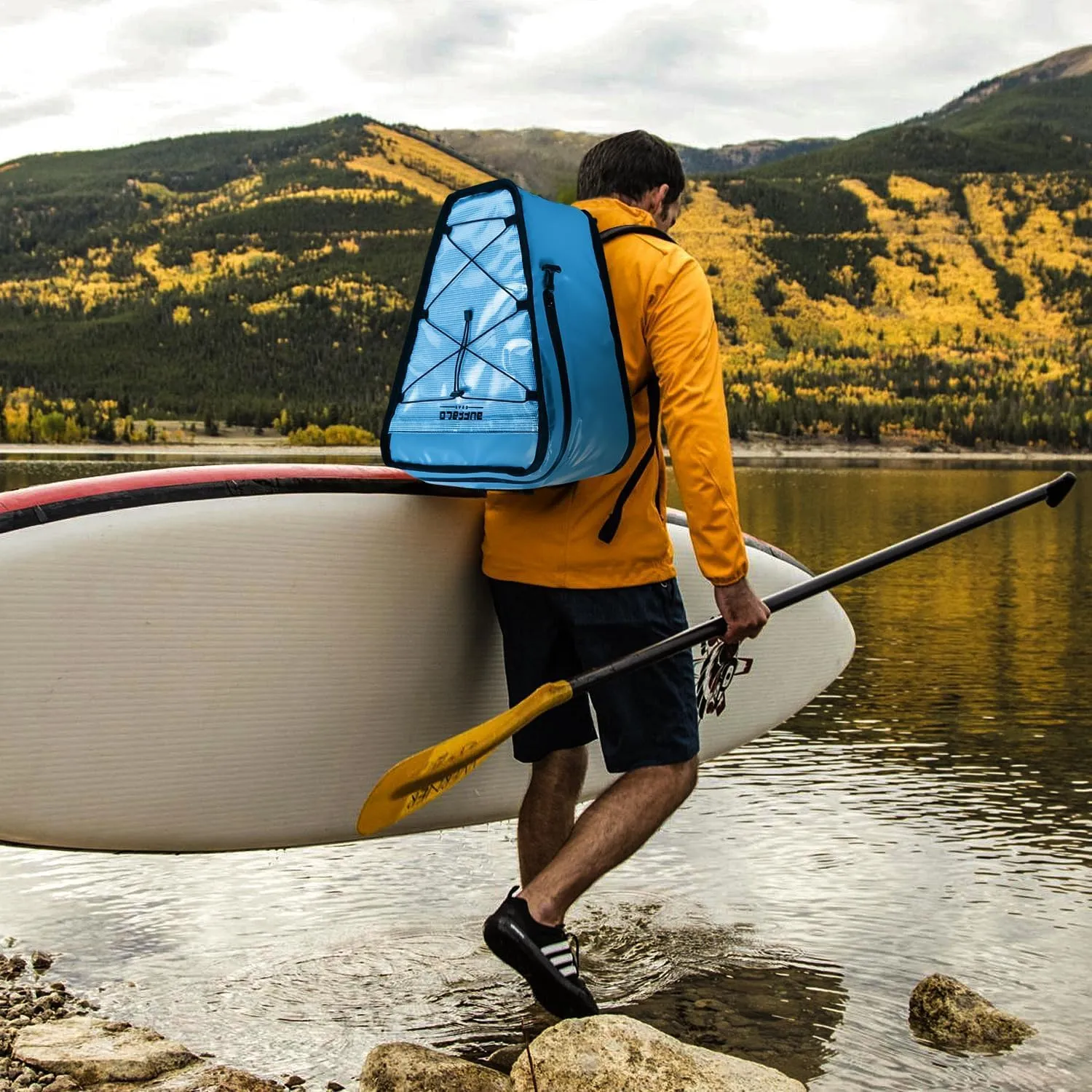 Buffalo Gear Insulated Kayak Cooler 15" x 18" Kayak Cooler Bag with Shoulder Strap for Fishing, Kayaking-Keeps Your Catch or Drinks Cold All Day, Blue