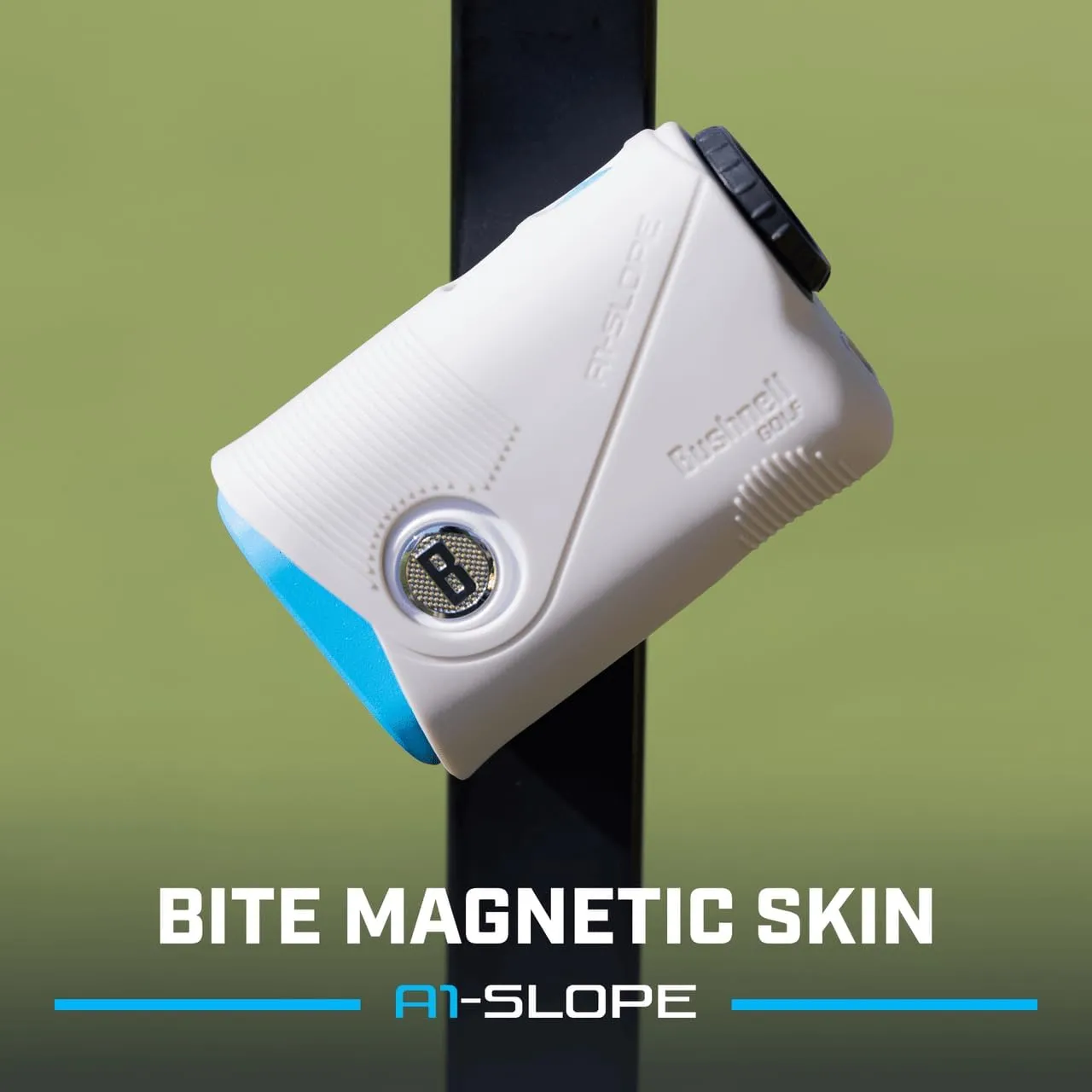Bushnell A1-Slope Golf Laser Rangefinder Bundle - Ultra-Compact, 6X Magnification, BITE Magnetic Skin, PinSeeker with JOLT with PlayBetter Portable Charger & Microfiber Towel