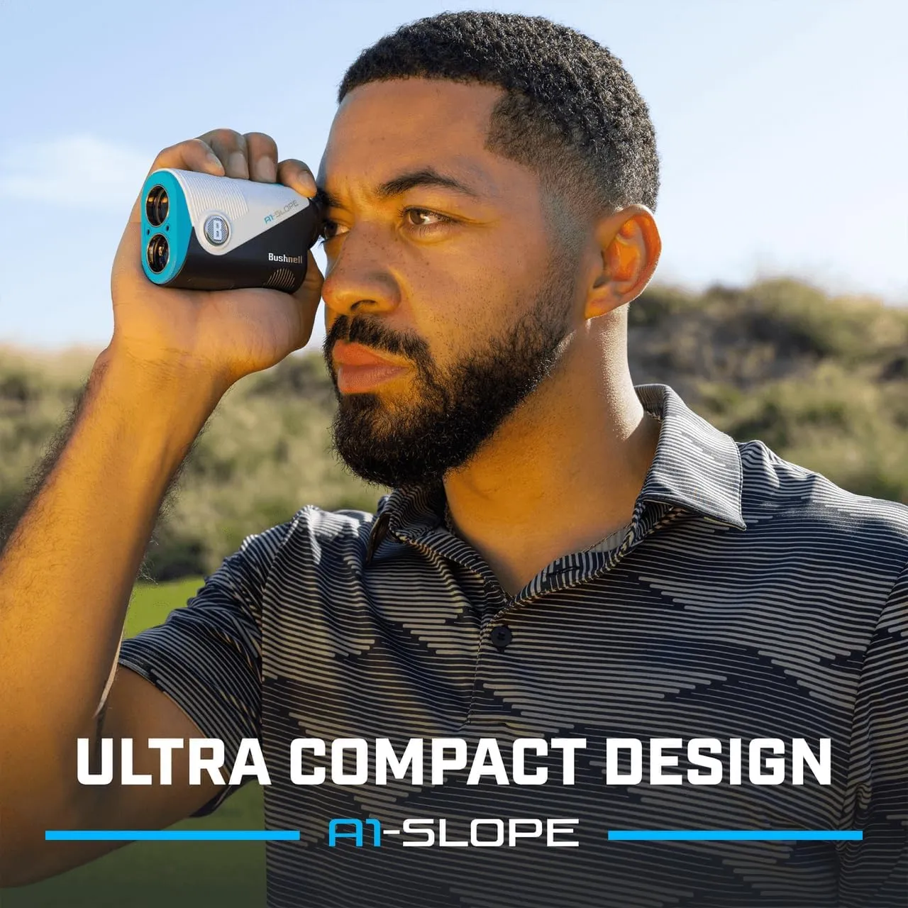 Bushnell A1-Slope Golf Laser Rangefinder Bundle - Ultra-Compact, 6X Magnification, BITE Magnetic Skin, PinSeeker with JOLT with PlayBetter Portable Charger & Microfiber Towel