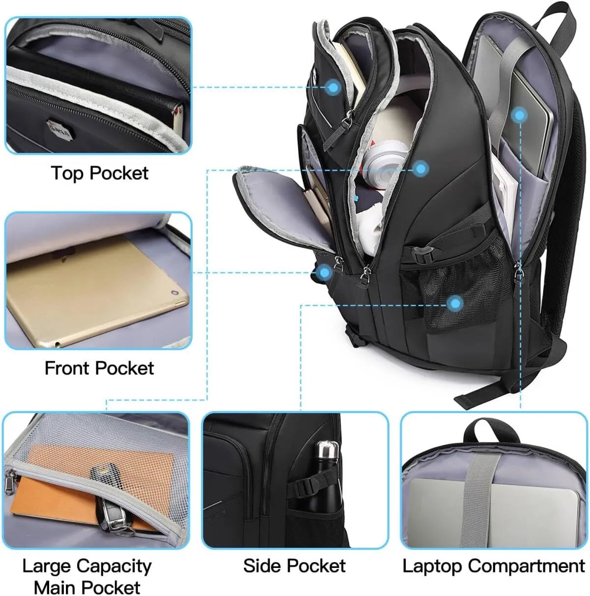 Business laptop Backpack for men women Waterproof fit 15.6 Inch Laptop Backpack Travel Durable Backpack