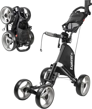 CaddyTek Explorer V8 - SuperLite 4 Wheel Golf Push Cart, Explorer Version 8