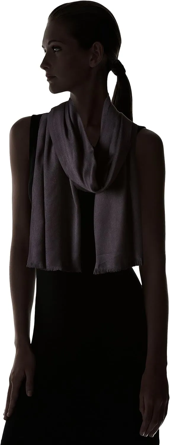 Calvin Klein womens Ck Logo Solid Satin Feel Lightweight Pashmina