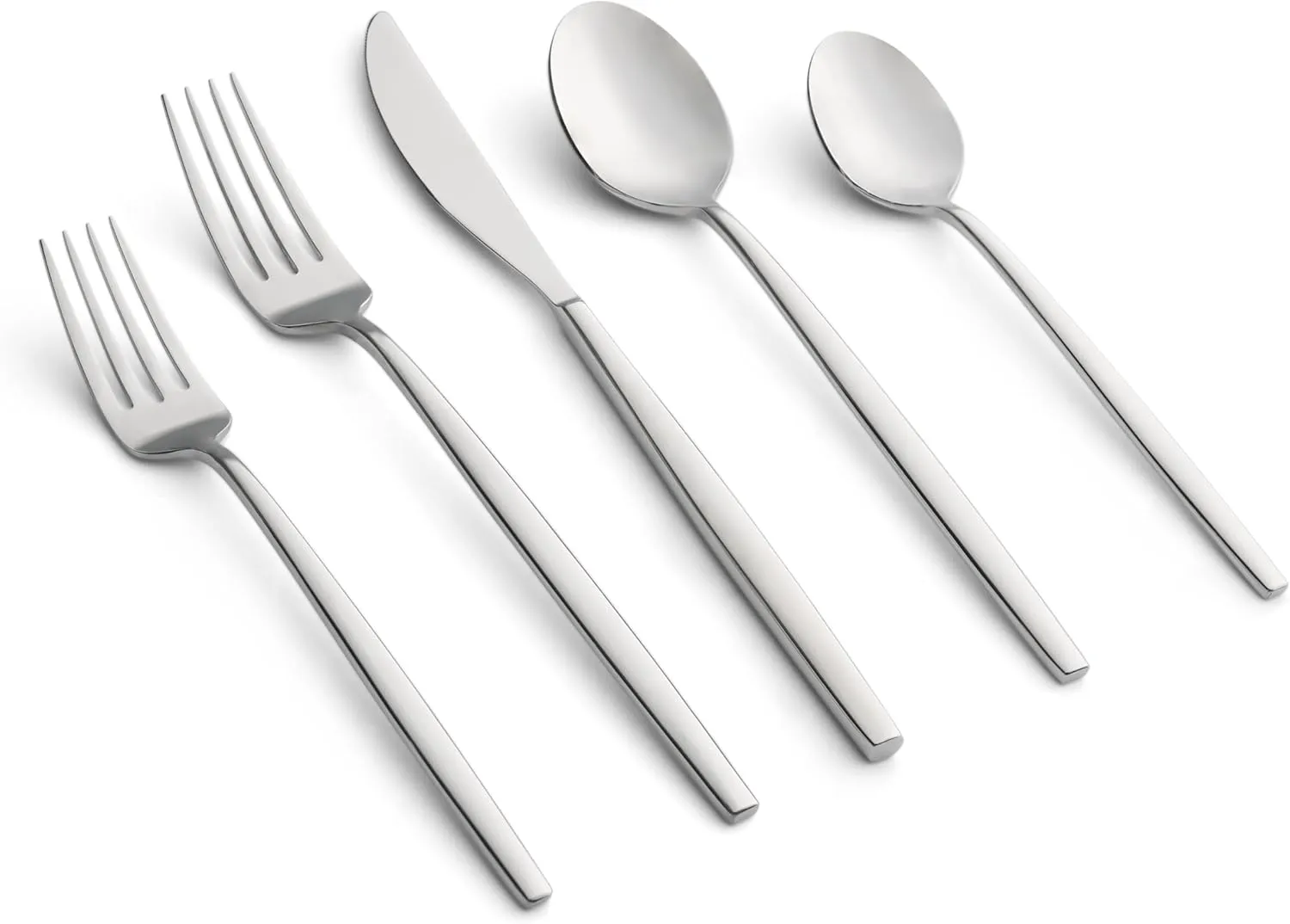 Cambridge Kiki Piece Flatware Set, 20 Count, Satin Mirror