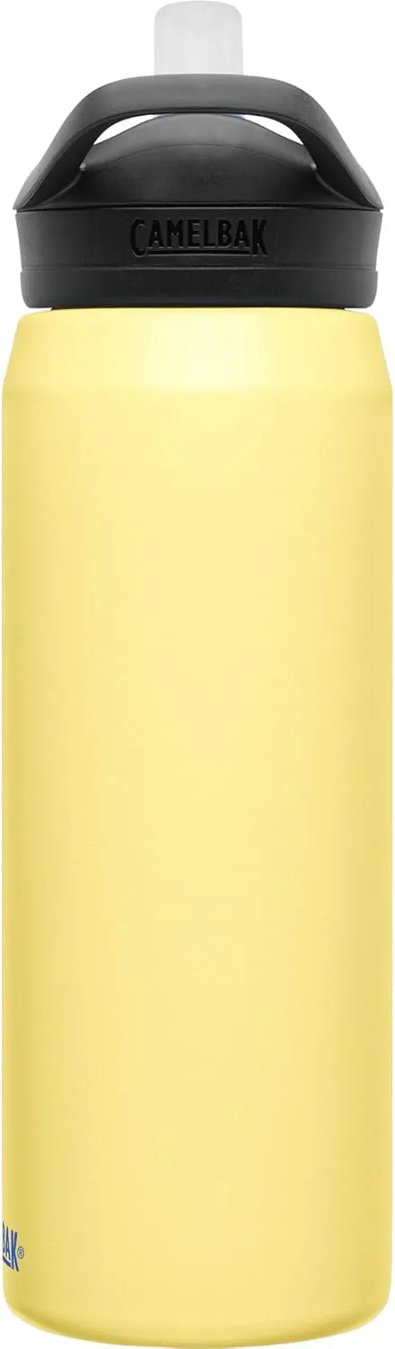CamelBak Eddy  Insulated Stainless Steel Bite Valve Straw Water Bottle Warm Sun, 25oz