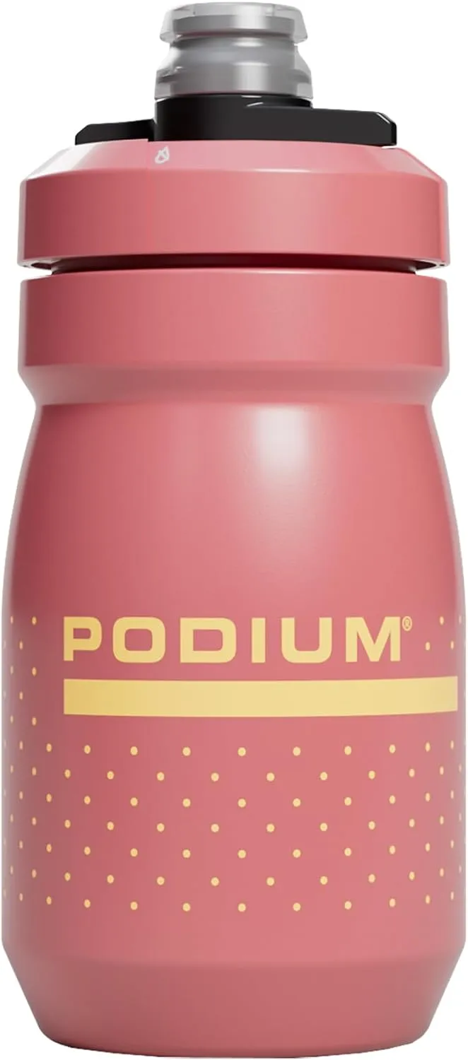 CamelBak Podium 15oz Bike Water Bottle - Easy Squeeze Bottle - Fits Most Bike Cages, Coral Sunset