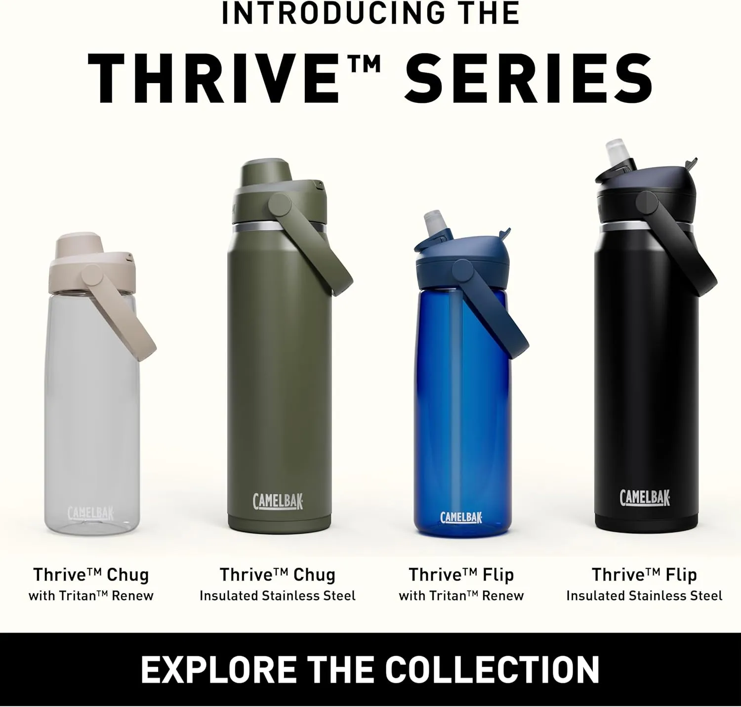 CamelBak Thrive Chug 25oz Water Bottle with Tritan Renew - Leak Proof Lid, Forest Green