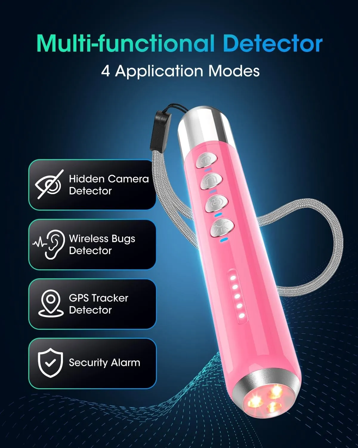 Camera Detectors,4 in 1 Portable Detector for Home,Hotel,Office,Car,GPS Detector,Wireless Item Finders.