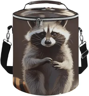 Camping Cooler Bag, Cute Raccoon Print Portable Ice Pack Outdoor Cooler Bag Picnic Cooler Bag Foldable Cooler Bag, style