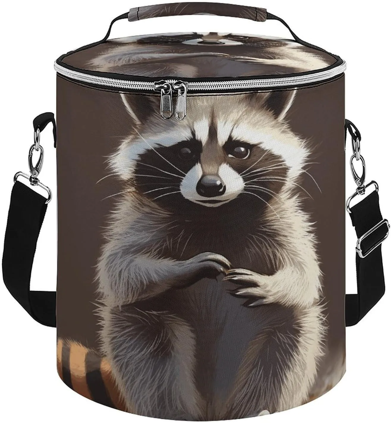 Camping Cooler Bag, Cute Raccoon Print Portable Ice Pack Outdoor Cooler Bag Picnic Cooler Bag Foldable Cooler Bag, style