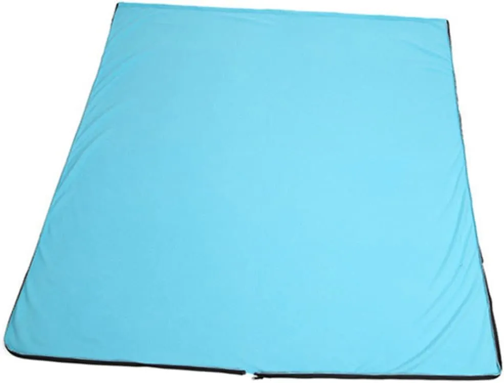 Camping Fleece Outdoor for Cool Weather Hiking Travel Lightweight with Storage Bag Sky Blue