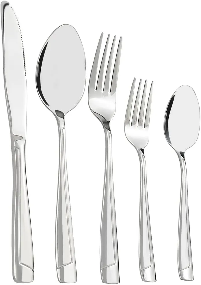 Cand 80 Piece Stainless Steel Flatware Set, Service for 16