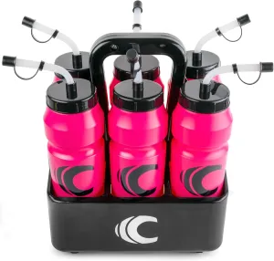 Cannon Sports 1 Liter Sports Water Bottle, BPA-Free, 34oz Capacity, Large Mouth, 2 lids (Straw & Squeeze) with Carrier, Great For Helmet Sports Such As Hockey, Lacrosse, Football, Boxing (Pink)
