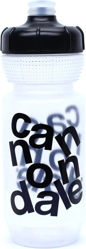 Cannondale Gripper Stacked Water Bottle Clear/Black 600ml