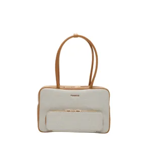 Canvas Boston Bag (BEIGE)
