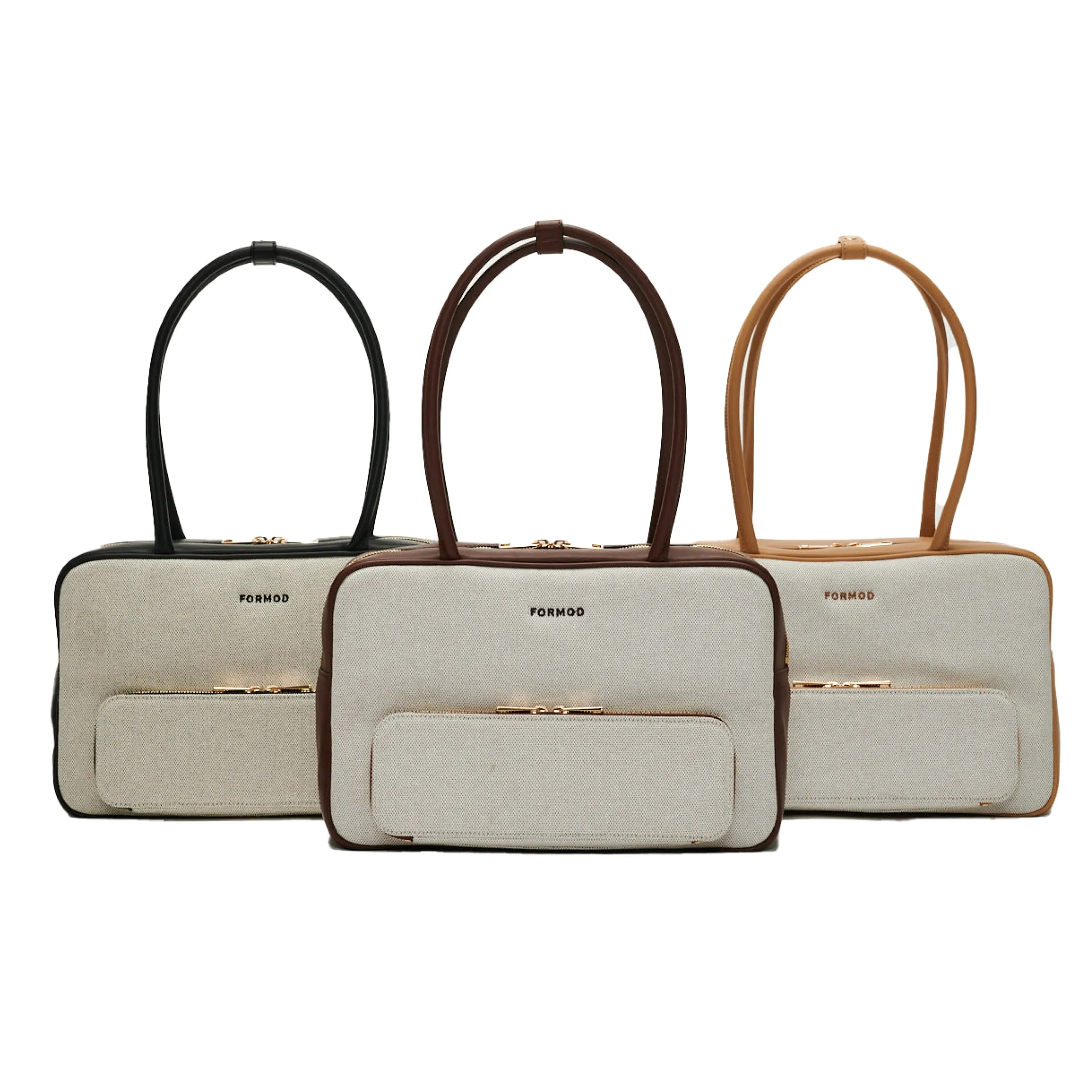 Canvas Boston Bag (BEIGE)