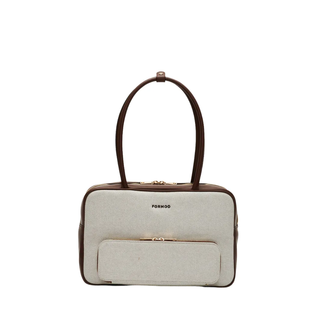 Canvas Boston Bag (BROWN)