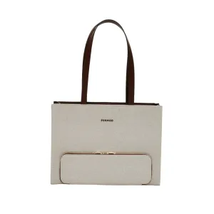 Canvas Shopper Bag (BROWN)