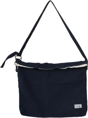 Canvas Shoulder Bag Cotton100% japan Washable Large capacity Adjustable Lightweight Zipper (VC-35)