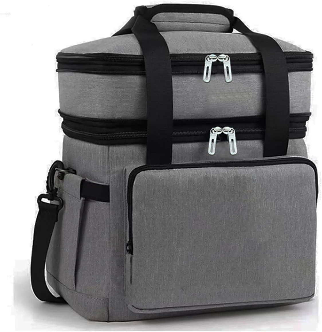 Car Camping Coolers for Alfa Romeo 147/156/159/164/166/MiTo/Spider/Alfetta GT, Leak Proof Cooler, Portable Lightweight Ice Chest Box, Compartments Waterproof Insulated Bag,B-Grey